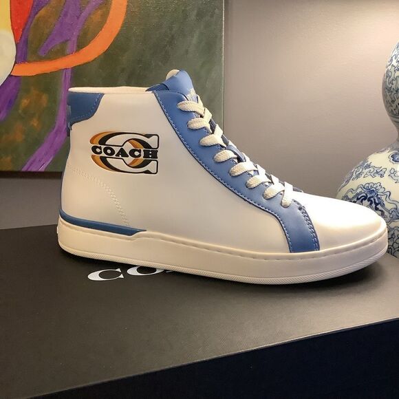 NWB ❤️ Coach Leather High-tops 🤩👟😎 - Picture 1 of 7